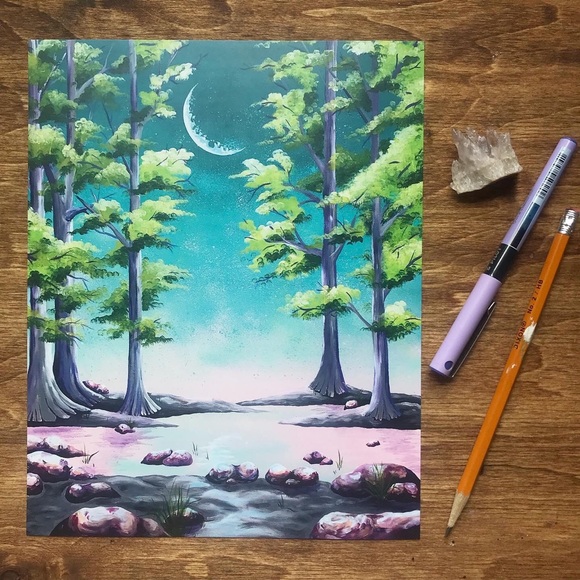 ‘By Mystical Moonlight’ 8x10 inch print - Picture 1 of 2